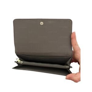 Kenneth Cole Reaction Double Flap Wallet – Light Gray Logo – NWT